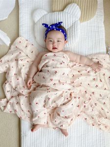 SHENGFEILA | Soft Breathable Muslin Swaddle Blanket For Newborn