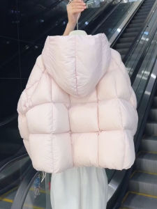 DANTING | Women Pink Short Hooded Puffer Jacket Petite