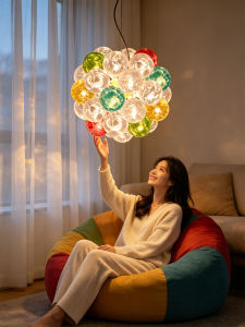 DGY | Dopamine Colorful Glass Balloon Bubble Creative Pendant Chandelier