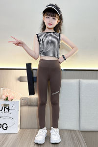High Elasticity Lettered Sports Yoga Pants for Girls Outerwear Shark Fish Bottoming Trousers Autumn New Style Barbie Pants