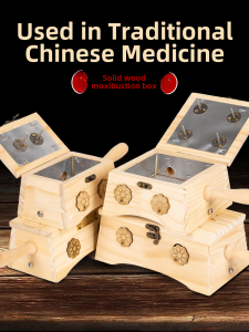 Portable Wooden Moxibustion Box Home Use Full Body Beauty Salon Special Equipment Ginger Separation Abdomen Universal Real Wood
