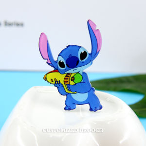 Cartoon Animation Stitch Brooch Pin Ins Good-looking Student Jewelry Cute Badge Schoolbag Clothes Accessories