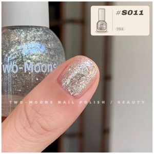 Two Moons Water Based Peel off Aurora Glitter Nail Polish Quickly Drying Non Toxic