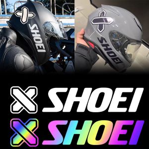 4PC For SHOEI Logo Reflective Vinyl Motorcycle Helmet Sticker for X Spirit III X Fourteen Neotec II Custom Decals