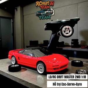 Xe điều khiển Drift 2.4G Japan Honda Legend NSX 1:18 RWD có Gyro servo đèn chiếu sáng xe drift chuyên nghiệp phiên bản cao cấp tốc độ cao.
