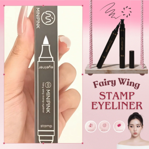 MINIPINK Fairy Wing Stamp Eyeliner Instan Kepala Ganda Anti Air MP018