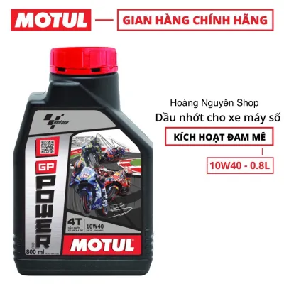 Dầu nhớt Motul GP Power 10W40 800ML MA2 - nhớt cho xe số xe tay côn - dòng nhớt mới của hãng Motul tương tự và thay thế Motul 3100 Silver