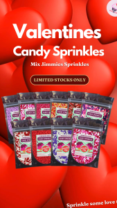 Valentine Special - Candy Sprinkles Mix 50g  Edible Decor Candies  Valentine Cupcake Decor Candy Sprinkles 0 Cupcake Toppers