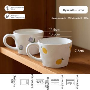SIYUE | Home Office Ceramic Cup with Glazed Under Colored High Aesthetic Appeal