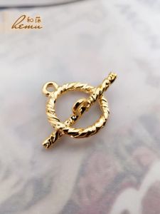 สร้อยข้อมือแบบหมุนได้ สร้อยคอ ตัวล็อค OT ดีไซน์หรูหรา สไตล์เกาหลี สำหรับผู้หญิง อุปกรณ์ทำเครื่องประดับ DIY ของแท้ คุณภาพสูง