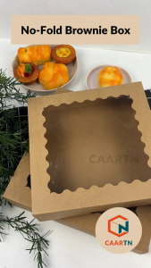 CAARTN 6" | 8" | 9" 10" 12" Brownie Box Window Tart Box for Pizza | Cakes | Pie | Gift Box | Parties