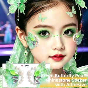 JIELI | Butterfly Pearl Facial Stickers
