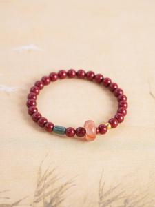 High Content Natural Purple Gold Sand South Red Bracelet Womens Gift Bracelet Lucky Fish Design Handmade Beaded Jewelry