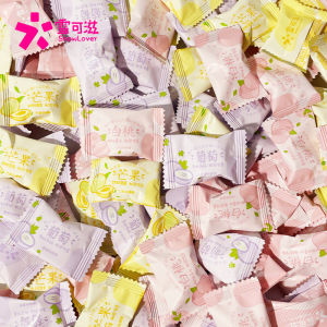 Wedding Celebration Hard Candy Fruit Flavor Grapes Peach Taste Snacks Dessert Sugar Free Bulk Pack Snow Cuzz Home Joy Candy