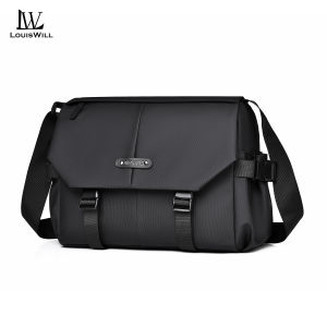 LouisWill Fashion Shoulder Bag Mens Waterproof Messenger Bag Travel Bag Business Bag Phone Bag Large Capacity Cross Body Bag Lightweight Casual Bag Fashion Leisure Sport Street Bag for College Student