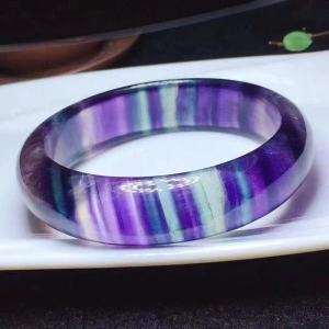 超级漂亮的七色萤石手镯 Super beautiful seven-color fluorite bracelet size: 52-72mm