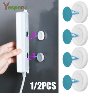 YESPERY 1/2PCS Strong Magnetic Hooks Wall Mount Remote Control Magnet Holders Home Office Storage Keys Router Socket Suction Hook