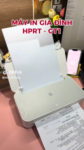 Máy in A4 mini HPRT - GT1 (in nhiệt in ngay khi mở máy phù hợp cho HS-SV in ấn tài liệu mọi nơi)