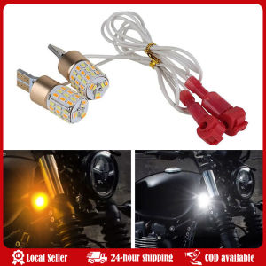 Universal Motorcycle T10 T15 Width Indicator Double-color Turn signal 3014 54smd W5W Waterproof Turn signal Accessory Canbus W16W T15 LED Bulbs For Motorcycle Accessories Reversing Light Brake Lamp 2 IN 1 Dual-Color White Amber
