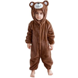 ชุดรอมเปอร์เด็กทารก MICHLEY ลายสิงโต คาร์นิวัล ผ้าฟลานเนล มีฮู้ด ชุดคอสเพลย์ ชุดนอนเด็ก ชุดบอดี้สูท จั๊มสูท สำหรับเด็กผู้ชาย