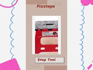 Fixsteps 27cm Step Tool Bangku Pijak Lipat Motif Batik Merah Praktis Mudah Digunakan Bangku