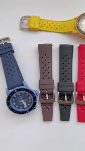 20mm 22mm FKM Rubber Strap For BlancpainXSwatch Fifty Fathoms And MoonSwatch Diving Sports Quick Release Replacement WatchBand