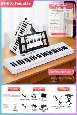 VOICEPAL | keyboard piano Foldable Touch Response Adult Beginner Home Use Electric Piano 61 Keys