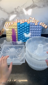 SATUAN Isi 1 PCS Cetakan Puding Besar Plastik Premium Cetakan Bolu Loyang Cetakan Agar Jelly Pudding