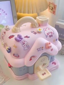 กระท่อมนางฟ้าพร้อม และ ที่สำคัญกล่องครีมบ้านเงินเงินธนาคารเอทีเอ็มของขวัญเพื่อประหยัดเงิน กระท่อมออมสิน น่ารักน่าหยิก ดี และ การปฏิบัติ