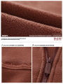 BJHG Casual Red Fleece Jacket Men's Spring Autumn Loose Fit Couple's Style Polyester Fiber Long Sleeve Zipper Closure Coat. 