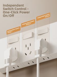 86 Type Extended Socket with Switch Wall Mounted Extension Socket Multi Functional No Wiring Required Extension Outlet