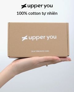Tất Vớ Nam Nữ Gân Trơn Cổ Cao UPPER YOU Trơn Cotton Tự Nhiên Thời Trang 2 Màu Đen Trắng Dày Dặn Êm Ái Thoáng Khí Khử Mùi - BSF4001