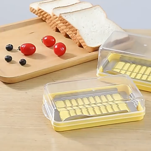 【Local Shipping】Vogvigo Butter Cheese Cutter Storage Box with Lid Household Kitchen Baking Food Butter Refrigerator Fresh Keeper Container Baking Tool