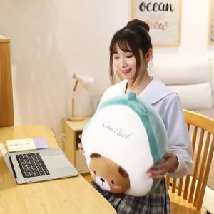 หมอนผ้าห่ม น่ารัก นุ่มนิ่ม Nicenite - สีสันสดใส ผ้าห่มแยกออกจากตัว 5 สั่งซิปตรงด้านหลัง เก็บผ้าห่มในตัวจรงและกระชับ