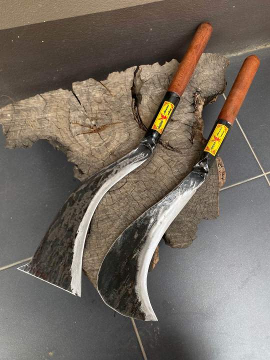 มีดพร้าอรัญญิกเหล็กแหนบ สันหนา 8 มม. ด้ามไม้