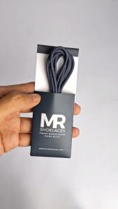 MR Shoelaces RD04 Dark Blue Biru Tua Tali Sepatu Lilin 2-3mm Bulat Round 50cm 60cm 70cm 80cm 90cm 100cm 120cm 150cm (Waxed Laces) - Premium Shoelace