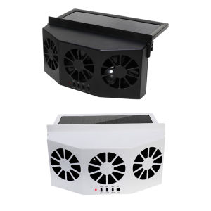 【Free Shipping】 Car Cooling Fan Solar Charging Portable Deodorization Ventilator 2.4V Auto Parts