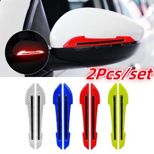 2 cái gương chiếu hậu xe Miếng Dán Phản chiếu cửa lá Hội Đồng Quản trị Băng cảnh báo an toàn cho tấm phim xe ô tô dán dải trang trí