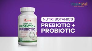 Nutri Botanics Complete Prebiotic + Probiotic Supplement – 60 Veggie Capsules