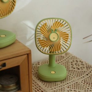 Mini Desktop Office Fan Quiet Charging Small Portable Retro Desk Fan Green Avocado Color USB Digital Accessories for Office