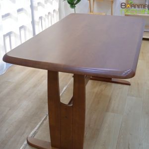 โต๊ะอาหาร ชุดโต๊ะอาหาร สไตล์โมเดิร์น (เซทโต๊ะ 1 + เก้าอี้ 4) เก้าอี้หมุนได้ 360 องศา ไม้ยางพารา ประกอบง่าย มี 2 ขนาดให้เลือก Baanmainicha