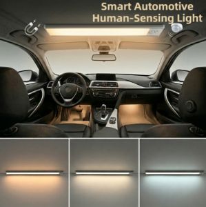 SEAMETAL Motion Sensor Light Car Interior LED Light PIR 120° Wireless Magnetic Type C Rechargeable 3 Color Dimmable