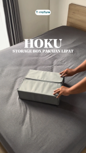 TerraTure Box Baju Kotak Penyimpanan Serbaguna Storage Box Organizer Lipat Tempat Baju Tutup Velcro