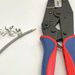 Cold Crimper Pliers for 4.8mm 6.3mm Flag Claw Female Insert Terminals Flag Bare Wire Terminals Crimping Tool HS-10FL