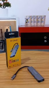 USB HUB TYPE C 4 IN 1 USB 3.0 - USB HUB ADAPTER ULTRA THIN TYPE-C TO USB A 4 PORT ALUMUNIUM FOR LAPTOP MOBILE POHONE AND MACBOOK