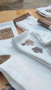 Kaos Kaki Cewek Panjang Katun Model Baru Tinggi Bawah Betis Kaus Kaki Wanita Korean Style Socks BB02