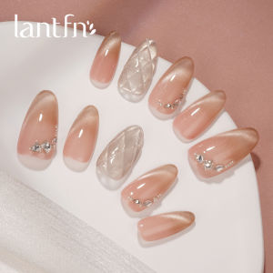 LANTINGFANG | French Cat Eye Handmade Press-on Nails Medium-Long