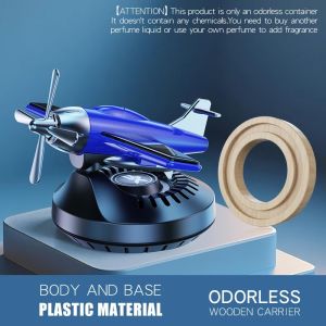 Solar powered 360 degree rotating propeller airplane fragrance diffuser car air freshener dashboard plane ornament No perfume