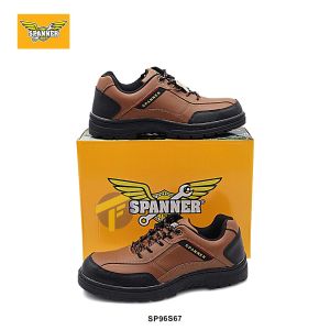 SP96-S67 Brown - SPANNER Safety Shoes Medium Cut Lace-up Ankle Boots / Kasut kerja lelaki Safety boots men outdoor work boots steel toe boots
