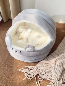 Washable Pet Bed Cat Bed Large Size Soft Kennel Bed Cotton Cat Bed with Toy Kucing Bed sarang